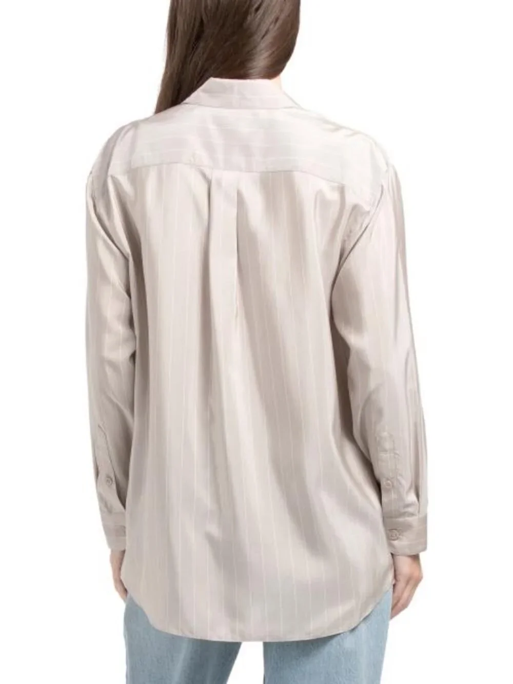 LAFAYETTE 148 NEW YORK Silk Boyfriend Oversized Shirt - Picture 2 of 3
